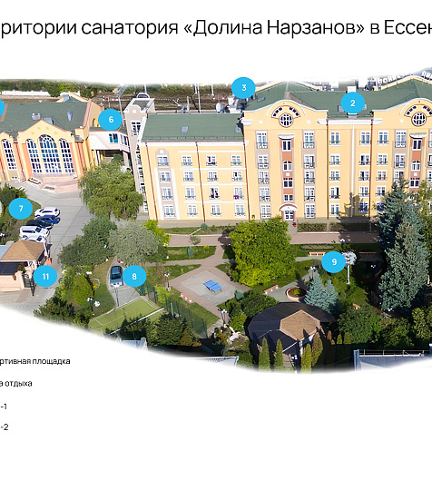  Санаторий «Долина Нарзанов» Ессентуки. Карта территории