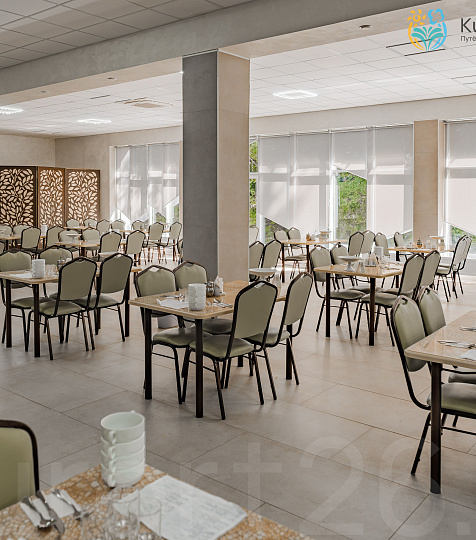  Санаторий «Дубрава» Железноводск. Зал питания