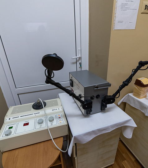  Санаторий «Зори Ставрополья», Пятигорск. Кабинет физиотерапевтических процедур, аппараты для микроволновой терапии и УВЧ-терапии