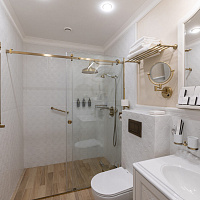  Оздоровительный комплекс "Лермонтовские ванны", 2-комнатные трёхместные «Премиум Апартаменты», ванная комната