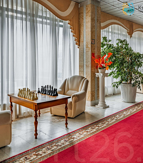  Санаторий «им. Димитрова» Кисловодск. Холл, шахматы