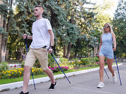 Санаторий «Шахтёр» г. Ессентуки. Скандинавская ходьба