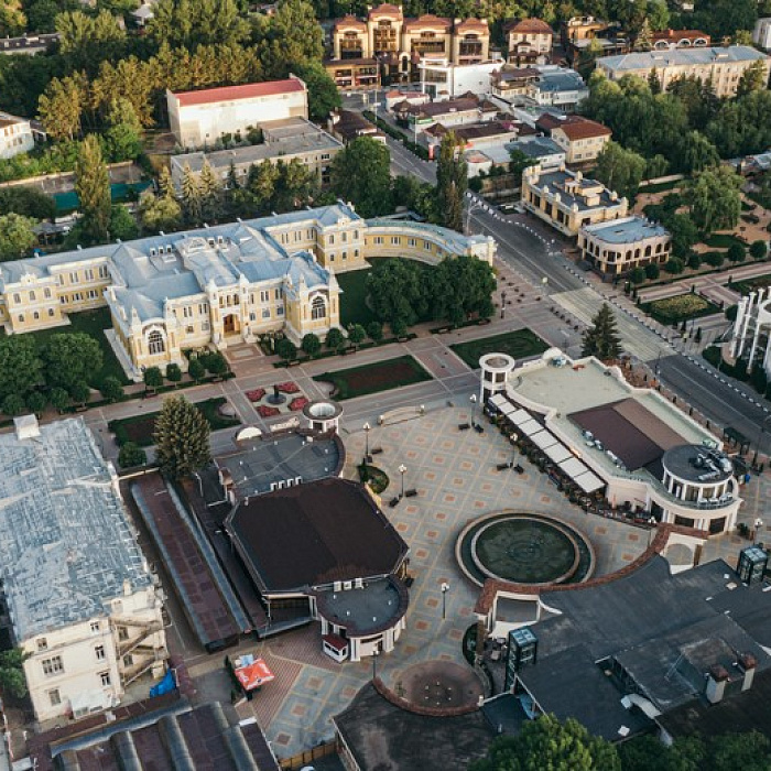  Санаторий «Главные Нарзанные Ванны», Кисловодск. Вид сверху