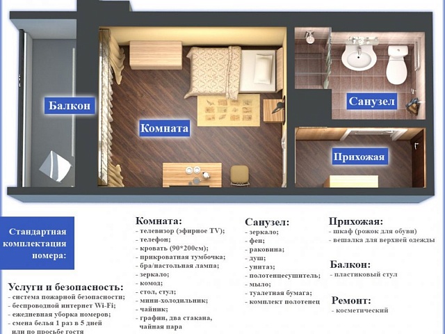 Санаторий «им. Горького», Кисловодск. 1-местный номер