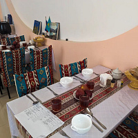 Пансионат с лечением «Геолог Казахстана», Железноводск. Столовая Пансионат с лечением «Геолог Казахстана», Железноводск. Столовая