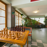 Санаторий «Лесная поляна», Пятигорск. Зона отдыха, игра в шахматы Санаторий «Лесная поляна», Пятигорск. Зона отдыха, игра в шахматы