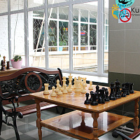 Санаторий «Лесная поляна», Пятигорск. Зона отдыха, игра в шахматы Санаторий «Лесная поляна», Пятигорск. Зона отдыха, игра в шахматы